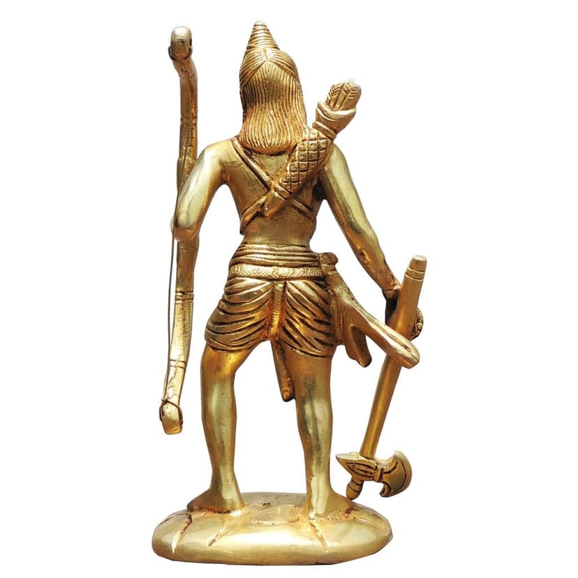 Brass Lord Parshuram Decorative Idol � Handcrafted Brass Religious Statue, Height : 6.5 Inch (BSMAS1339 X) view 3