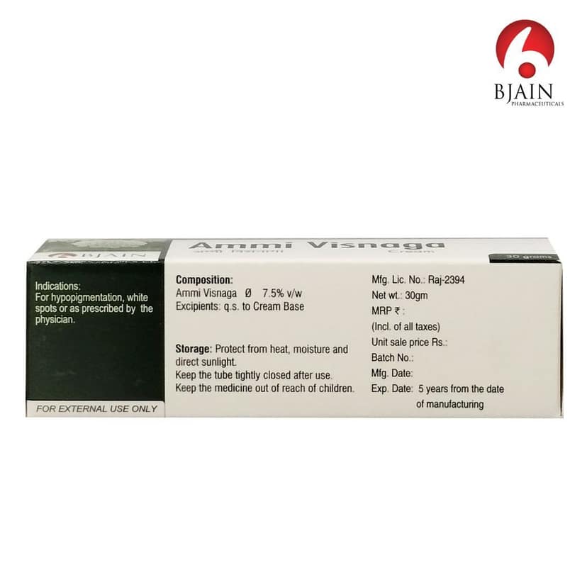 Ammi Visnaga Cream for Hypopigmentation and White Spots, 30gm ( pack of 4) view 2