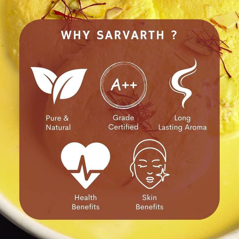 SARVARTH Finest A++ Grade 100% Pure Original Saffron/Kesar for Food/Cuisine Skin Care and Improved Health | Kesar for Pooja & Gifting | Saffron with Glass Bottle (1 gram) view 6