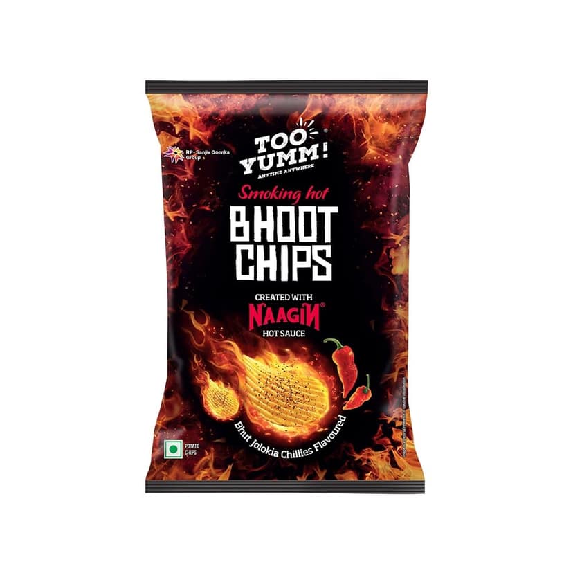 Too Yumm Smoking Hot Bhoot Potato Chips (Bhut Jolokia Chillies) view 2