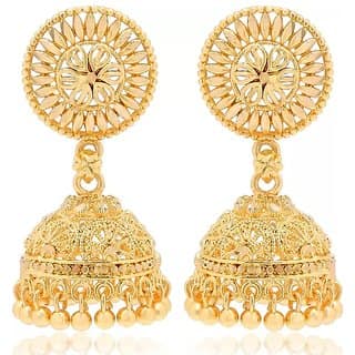 luv fashion Tradtional 1gm jumkhi gold n micron plated