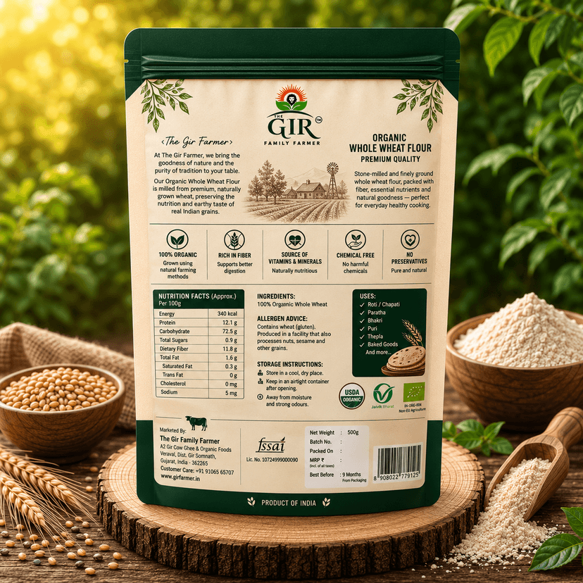 Organic Whole Wheat Flour -Premium Quality view 2