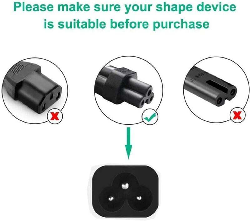 Champion 3-Pin AC Power Cable Cord for Laptops and Notebooks, Universal Replacement Charger/Adapter Cord-1.2mtr view 2