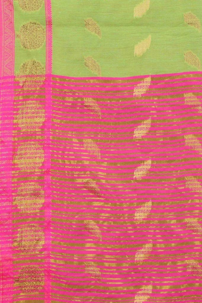 Women's Pure Cotton Woven Saree With Unstiched Blouse Piece view 6