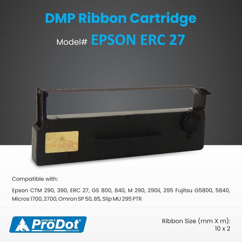 ProDot Dot Matrix Ribbon Cartridge Compatible with EPSON ERC 27 view 2