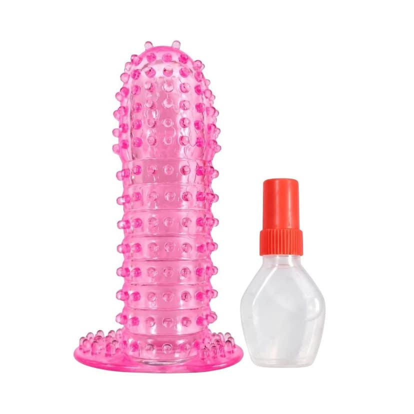 Nediozett Crystal Condom Chocolate Flavor For Long Last Action Silicone Reusable Condom Extra Dotted 5 inch with Carry Pouch (Pack of 1) view 3
