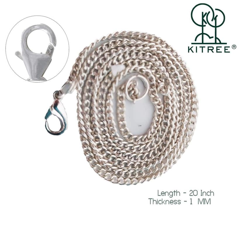KITREE NATURAL GREEN AVENTURINE CRYSTAL PENCIL PENDENT WITH CHAIN FOR UNISEX 5 CM APPROX. (COLOR LIGHT GREEN) view 4