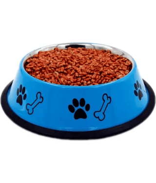 Gau Sudh - Stainless Steel Dog Food Blue Bowl 900 mL