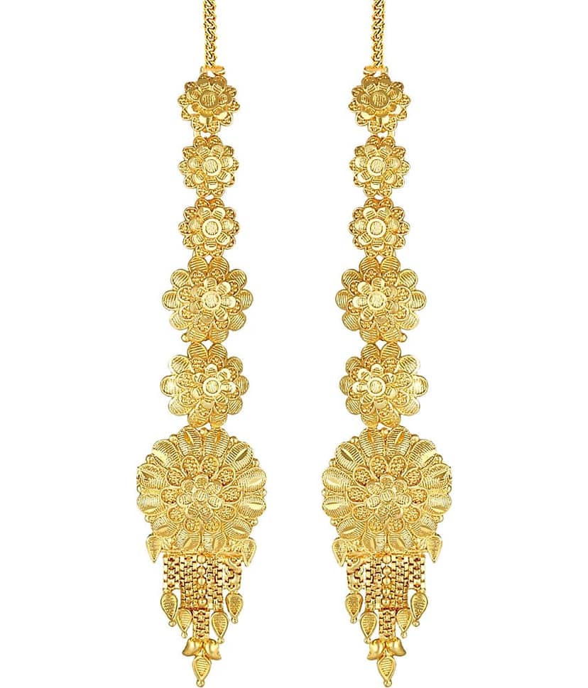 VIVASTRI Golden Jhumki Earrings ( Pack of 1 ) view 2