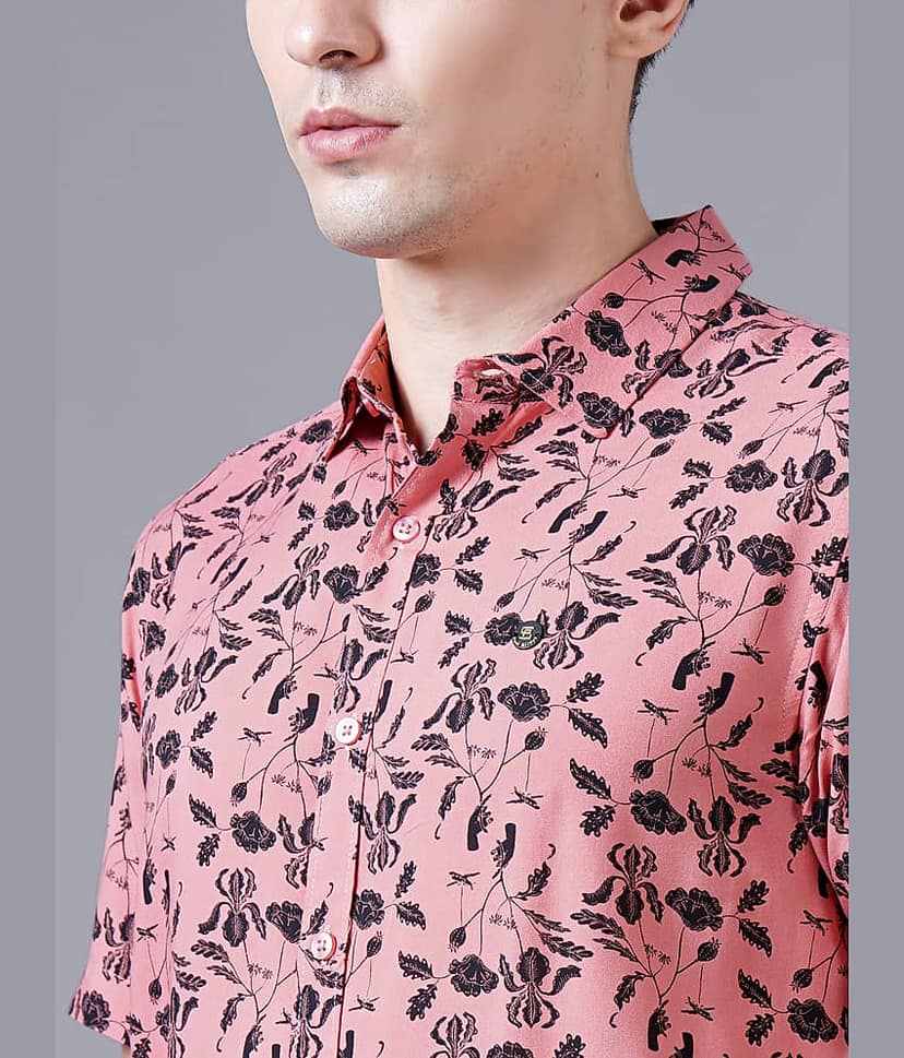 Paul Street - Pink Rayon Slim Fit Men's Casual Shirt ( Pack of 1 ) view 2