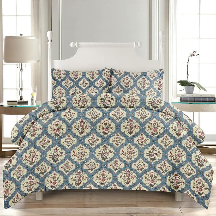 Bohemian Floral Duvet Cover Set view 2