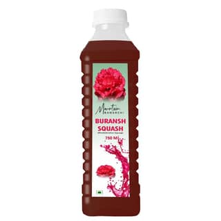 Mountain Bawarchi Buransh Squash Drink | Himalayan Rhododendron Juice Concentrate | Refreshing Rhododendron Juice | Ready to Serve | 750ml (Pack of 1)