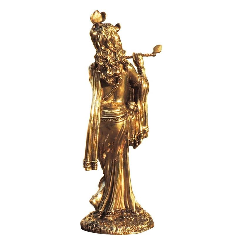 Brass Krishna Ji Idol Statue ? Premium Handcrafted Brass Showpiece, Height : 10 Inch (BSMAS1806 G) view 3