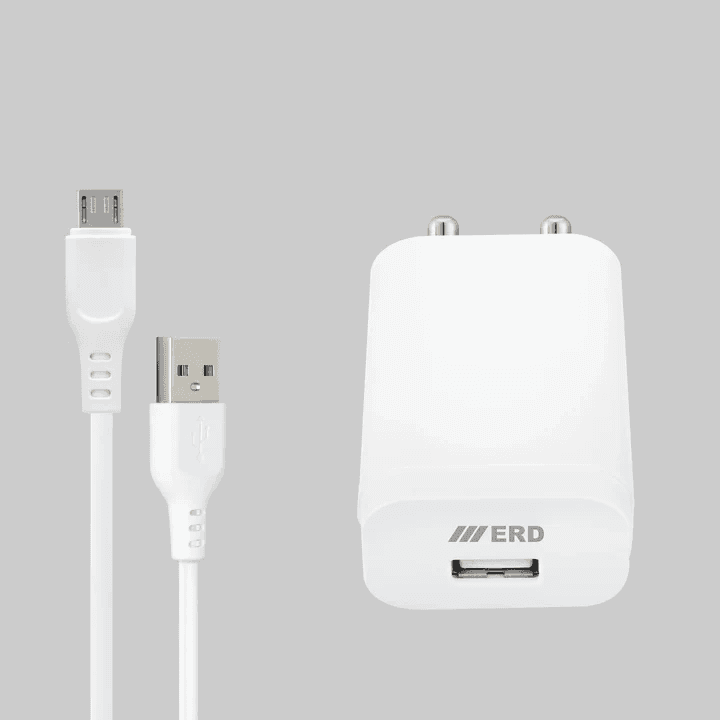 ERD TC-221 USB-A QC Charger With Micro Cable view 2