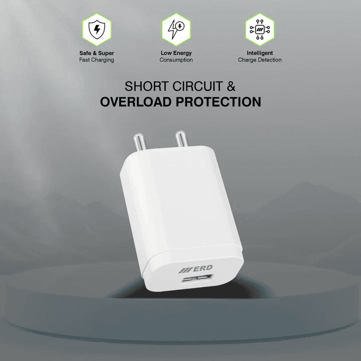ERD TC-221 USB-A QC Charger With Micro Cable view 4