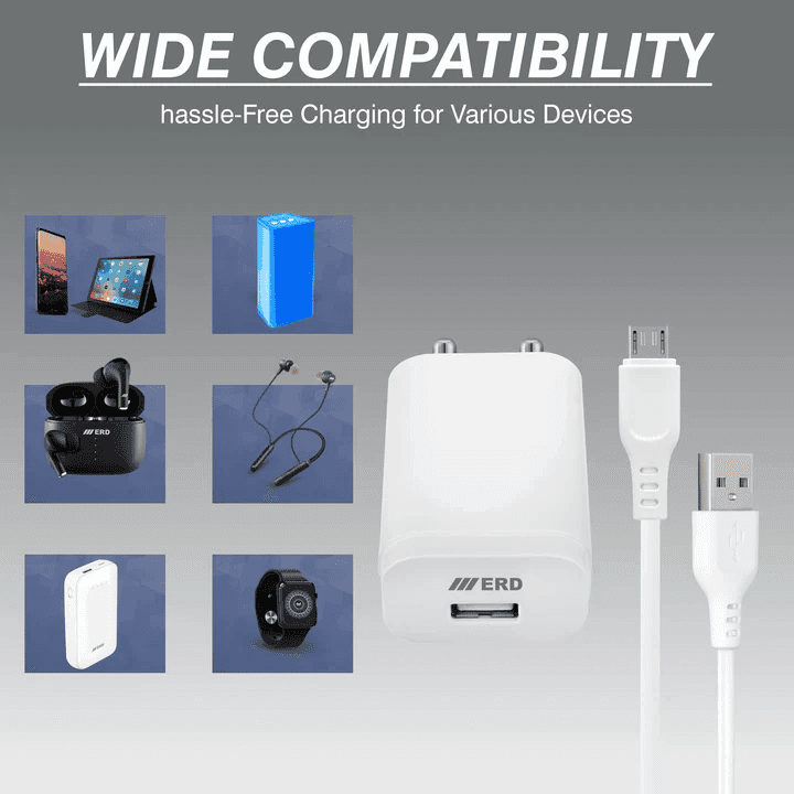ERD TC-221 USB-A QC Charger With Micro Cable view 5