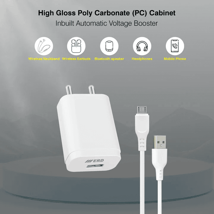 ERD TC-221 USB-A QC Charger With Micro Cable view 7