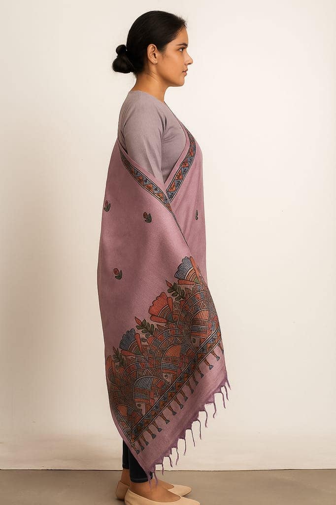 [Pack of 2] Hand-Painted Handloom Stole view 2