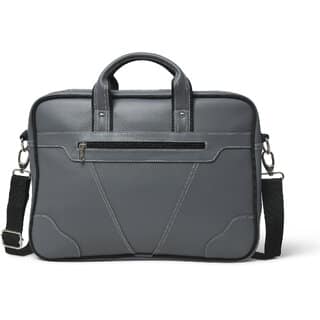 MATRICE laptop cum messenger bag with Grey faux vegan leather(NE-S-0801-Grey)