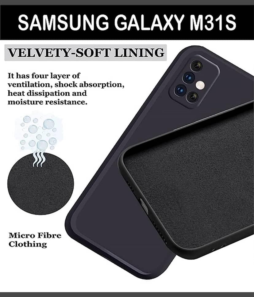 ZAMN - Plain Cases Compatible For Silicon Samsung Galaxy M31s ( Pack of 1 ) view 2