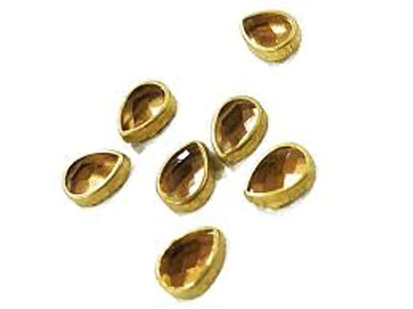Mii Art Golden Half pan Shape Beads Using for Embroidery & Craft,jewalery Material(Color-Golden)(Size-6 mm) Pack of 50g. view 2