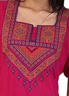 VALENCIA SLEEPWEAR Women's Cotton Embroidery Nighty Night Gown (Pink, XX-Large) view 3