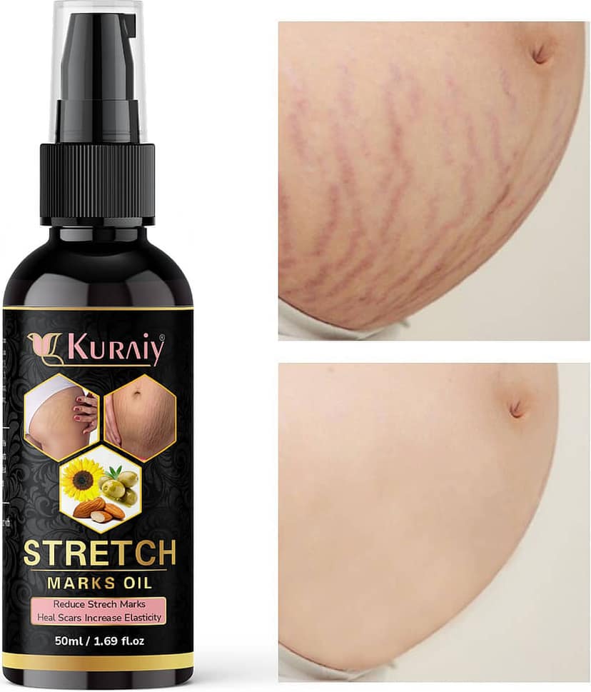 Kuraiy Natural Stretch Oil with Coconut, Olive & Jojoba Oils