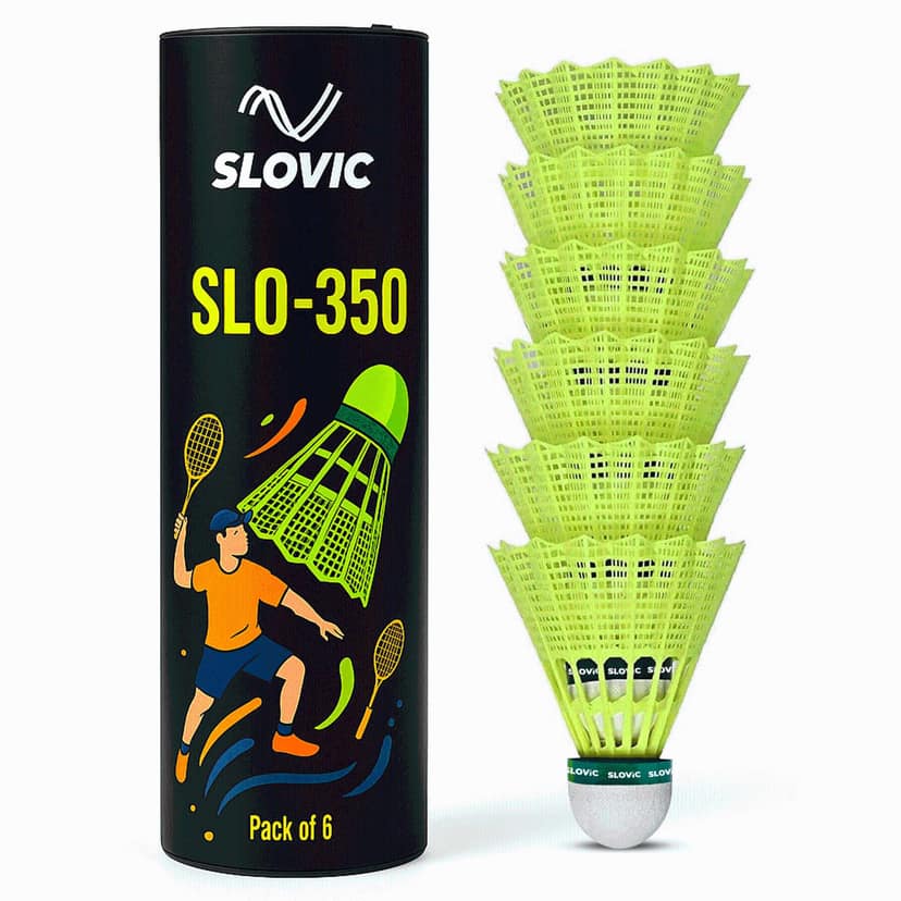 Slovic Nylon Shuttlecock SLO-350 - Pack of 6