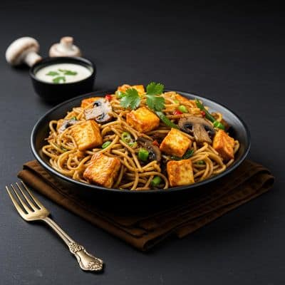 Paneer Mushroom Noodles