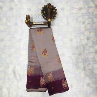 Rich Kubera Silk Cottton Saree with Blouse - Purple
