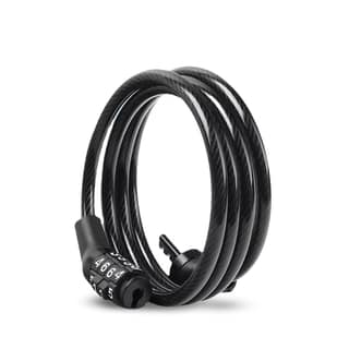 Robustt Keyless Numeric Combination Cable Lock for Bikes and Luggage - Black