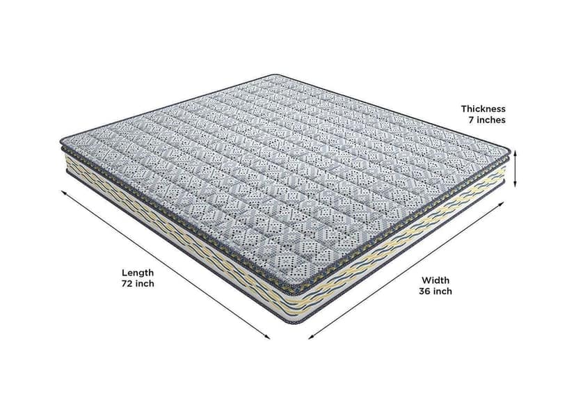Centuary Pixel Cooling Copper Gel Memory 7 inch High Resilience (HR) Foam Mattress view 2