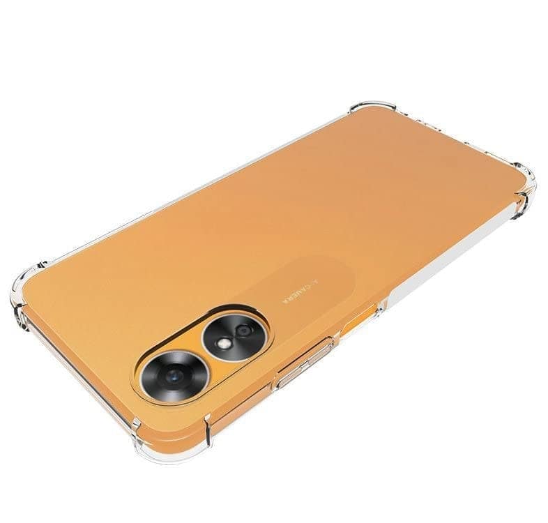 USTIYA Case for Oppo A17 4G Clear TPU Four Corners Protective Cover Transparent Soft funda view 4