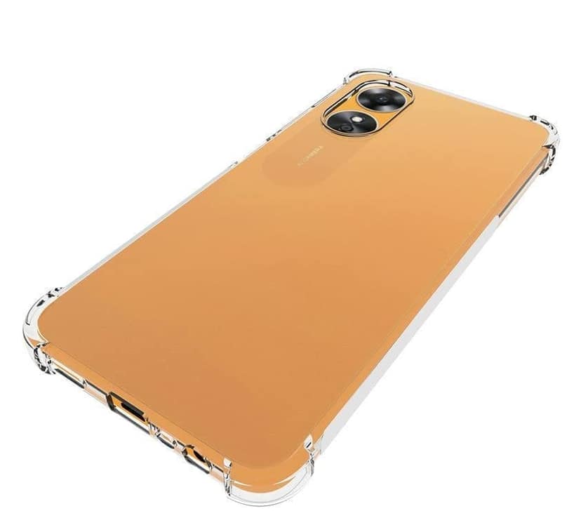 USTIYA Case for Oppo A17 4G Clear TPU Four Corners Protective Cover Transparent Soft funda view 5