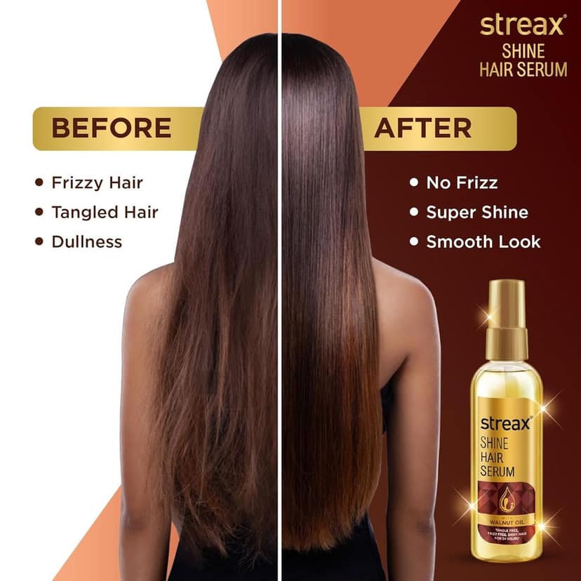 Streax Hair Serum - Vitalised with Walnut Oil | 90ml view 6