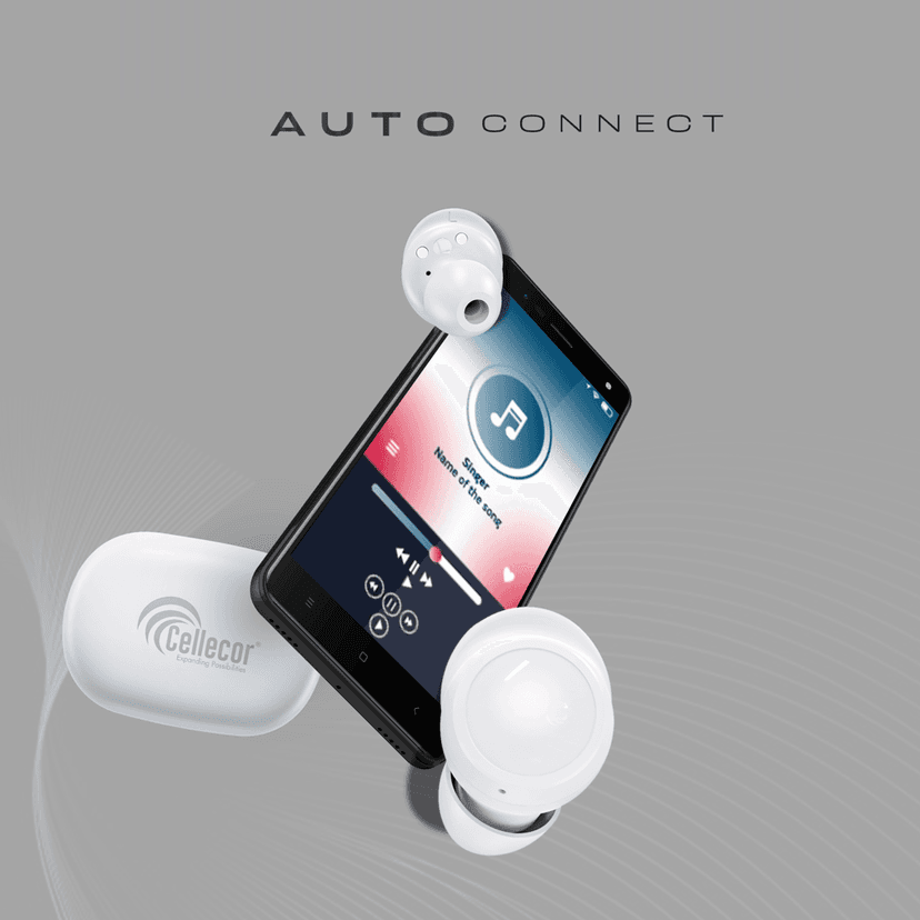 Cellecor BroPods CB04 Waterproof Earbuds With 20 Hours Playtime, Automatic Pairing, ENC Bluetooth- White view 4