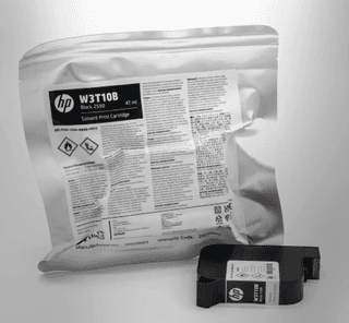 HP W3T10B Black 2590 Solvent Print Cartridge 12.7mm – Original HP Ink for Industrial Solvent Printers