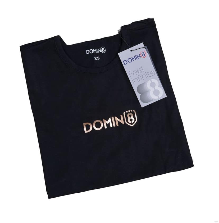DOMIN8 Women's chest metallic branded Couple T-Shirt view 8