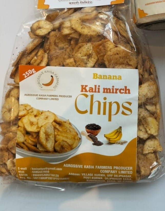 Banana Kali Mirch Chips (250 gm) view 3