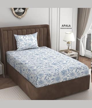 Apala Microfiber 1 Single Bedsheet with 1 Pillow Cover ( Off White )
