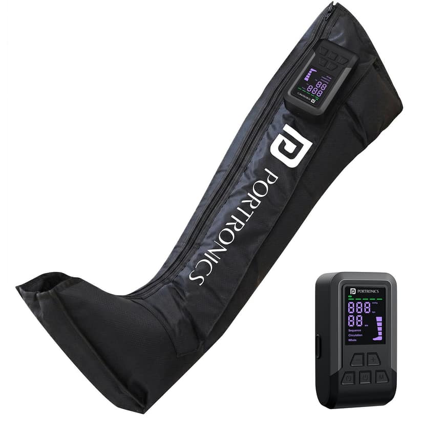 Portronics Zeno L Cordless & Type-C Rechargeable Leg Massager, 5 Focus Zones, 4 Massage Modes, 5 Intensity Levels, 2x 2000 mAh Battery, Up to 3H Runtime