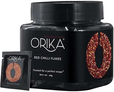 Orika Red Chilli Flakes 40g | Ideal Seasoning for Pizza, Pasta and Garlic Bread