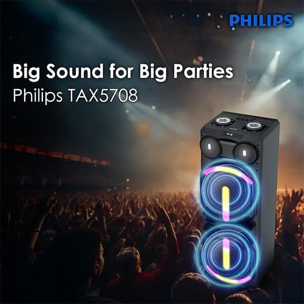 Philips Audio TAX5708 Bluetooth Party Speaker with Dynamic Bass Boost & Karaoke (400W Max Output) view 4
