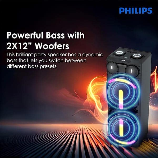 Philips Audio TAX5708 Bluetooth Party Speaker with Dynamic Bass Boost & Karaoke (400W Max Output) view 5