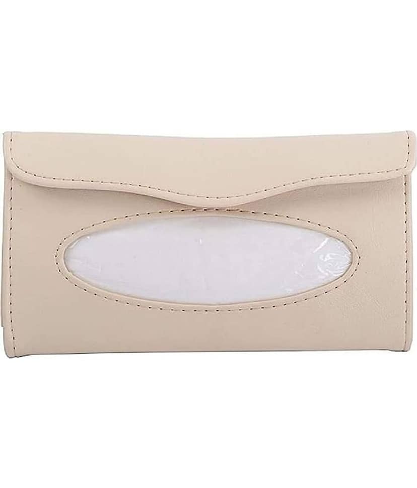 Car Tissue Dispenser Leather Beige view 2
