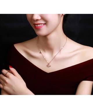 YOUBELLA Golden Alloy Necklace ( Pack of 1 )