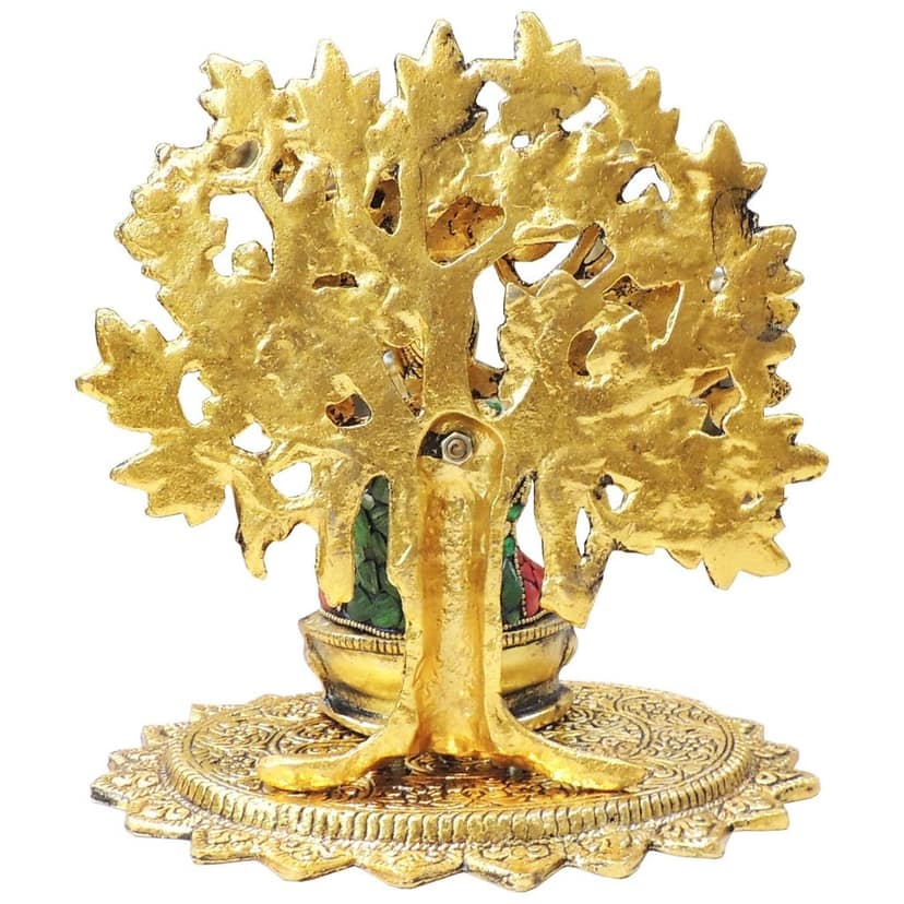 Aluminium Buddha Ji Statue Showpiece | Gautam Buddha Idol | Meditation & Home Decor Statue, Height : 8.5 Inch (ASMAS545 G) view 3