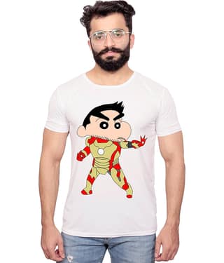 Nityanand Enterprises White Cotton Blend T-Shirt