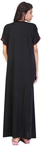 VALENCIA SLEEPWEAR Women's Embroidery Night Gown Maxi Soft Cotton Nightwear Nighty for Ladies view 2