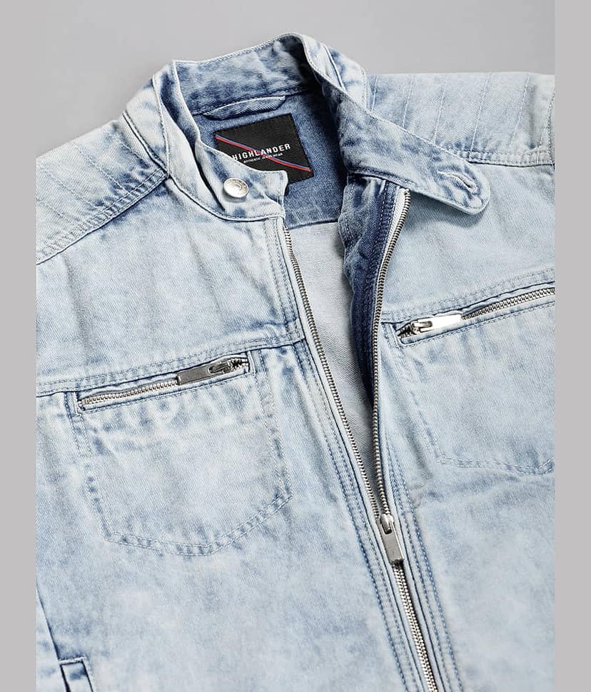 Highlander Cotton Men's Denim Jacket - Light Blue ( Pack of 1 ) view 7